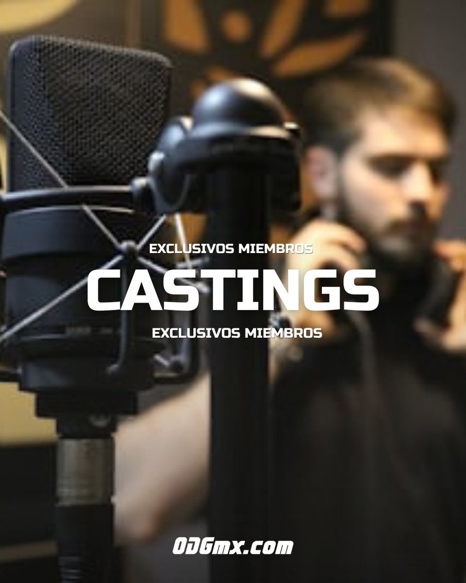 ODG_Mx's tweet photo. 📢 Castings Exclusivos Miembros https://t.co/H2qug3bCB4
📬 odgmx@duck.com
#Locutora #Locutor #Locución #Casting #Voiceover https://t.co/1Nucm0M0ET