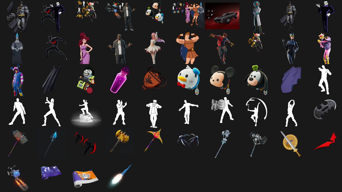 ShiinaBR's tweet photo. TONIGHT'S ITEM SHOP FULLY LEAKED

Catwoman, Batman, ICON Emotes, Disney Tsum Tsum, ... https://t.co/ocLXXkST8J