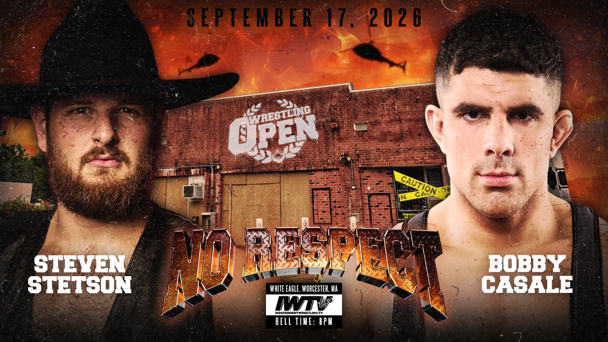 beyondwrestling's tweet photo. MATCH 5: @BobbyCasale vs. @Steven_Stetson_ sponsored by @Fan_of_Class 

Sign up for @indiewrestling to stream @WrestlingOpen
live from White Eagle in Worcester at 7:45pm ET every Thursday forever!

#WrestlingOpen | https://t.co/MzJtRDBwcc https://t.co/aumyWwqCRR