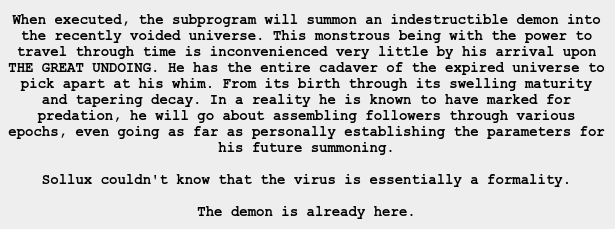 Cloverbugged's tweet photo. Opsec level: Lord English virus https://t.co/wz3oYEdHxL