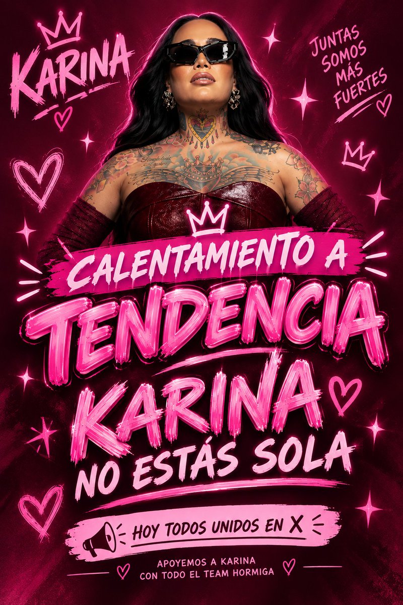 TeamHormigaOfc's tweet photo. 📢 ¡TEAM, HOY ES EL DÍA! ❤️‍🔥

comenzemos con un pequeño calentamiento a tendencia en X para apoyar a Karina. 

KARINA NO ESTÁS SOLA

Todos unidos, participen e interactúen con las publicaciones. ¡Vamos con todo, team! ❤️‍🔥

#karinatorres #LaCasaDeLosFamososMxً #LCDLFMX https://t.co/IVan898IXG
