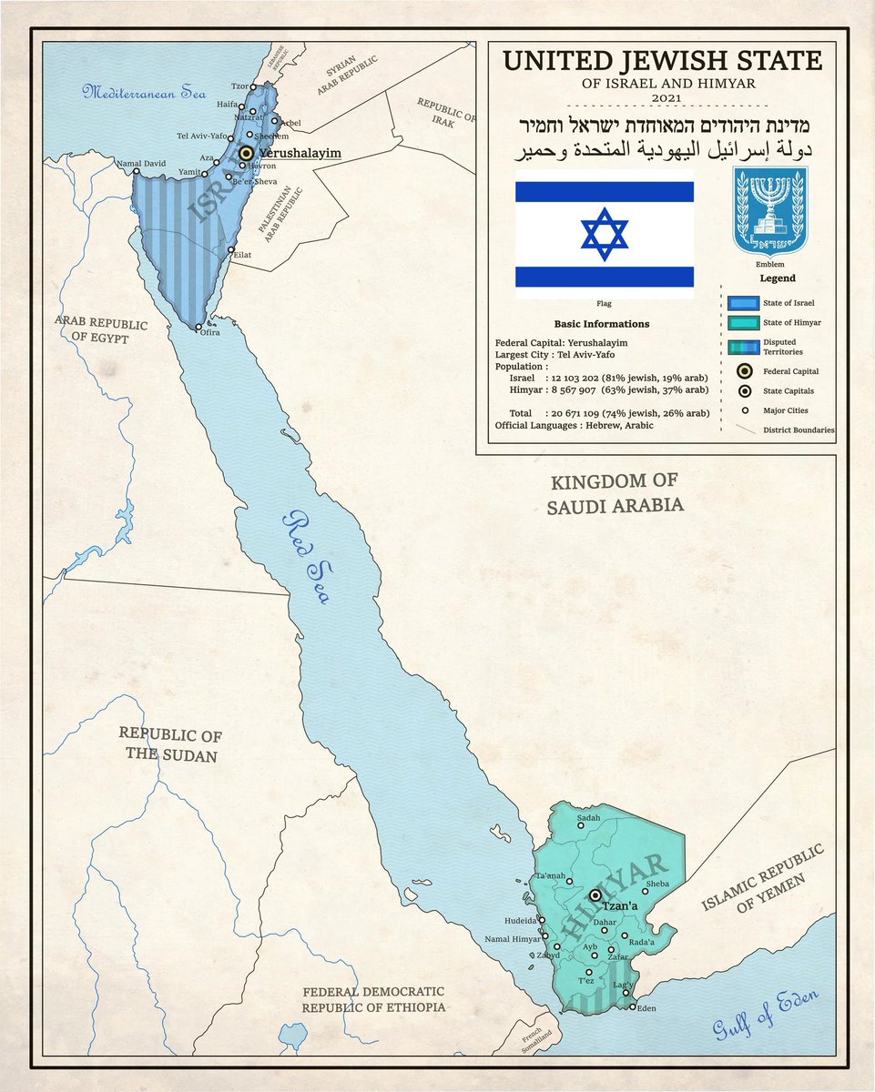 Columbuos's tweet photo. #الحوثيين_باعو_الكضيه 🇮🇱

قريبًا.... دولة اسرائيل المتحدة - تدير المضائق العربية، انتهى دور الادوات وشكرًا لهم على مافعلوه! 

هذا ماتخطط له مراكز القوى في تل أبيب فهي تستميل جميع الدول المطلة على المضائق واليوم وجدت ضالتها بالحوثيين الذين يقصفون مكة والمدينة (قبلة المسلمين؛ ويتعهدون للأمريكان بعدم استهداف اسرائيل! 
لذا فهذه ورقة ثمينة استراتيجية سقطت بيد اسرائيل وستناور عليها. تل ابيب لعقود، لن تخرج اسرائيل من اليمن بعد اليوم، وعلى اليمنيين ايقاف ذلك قبل أن يقع الفاس بالراس..⏳

اسرائيل تسعى جاهدة للاعتراف بالحوثيين ببل سقوطهم مثل (صوميلاند) وفرضهم لدى المجتمع الدولي والشعبي بحجة الأمر الواقع وسيتم توقيع صفقة البيع التاريخية بتعاون اسراييلي/ حوثي على كافة الأصعدة مقابل تواجد اسرائيلي في صنعاء بعد الاف السنين...

لكن السؤال هنا/
هل سيتصدى شعب اليمن في مناطق الحوثيين لتلك الخطوة التي غدرت بهم وربما ستغير دولتهم وتاريخهم كاملًا للأبد؟ 
الحوثيين باتوا أن المرحلة القادمة لن تكون هناك ايران والحرس الثوري، لذلك انتقلوا من الحضن الفارسي الى الحضن اليهودي وسيتغير شعارهم تدريجيًا.

اقسم لكم أن الحوثي مستعد يتصهين ويتهود ويبيد شعب اليمن كاملًا مقابل أن لايخسر كرسي الحكم في صنعاء. 👍🏼 
وسيندم حينها سكان صنعاء وصعدة وعمران وذمار حين يكتشفون خدعة الحوثيين الكبرى التي قاتلوا لها من اجلهم واتضح لهم خلاف ذلك، ففي قادم الأيام سيظهر كل شيء. 

- الخريطة ماخوذة من موقع اسرائيلي وتعني ان اسرائيل تحكم المضائق وان هناك دولة حوثية صهيونية تطبخ على نار هادئة📍:

ستكون جماعة الحوثيين قدمت أكبر خدعة في التاريخ الاسلامي منذ 1400. ⏳