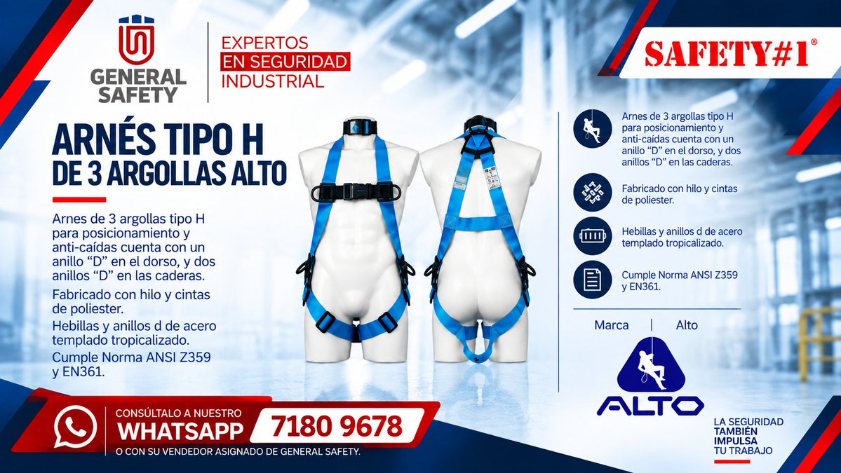GeneralSafetyES's tweet photo. Consulta por los productos del mes al whatsapp 7180 9678 o con tu vendedor asignado de General Safety El Salvador. #seguridadindustrial #operaciones #logistica #equipodealtura #EPP https://t.co/FZW9mf7Z1x