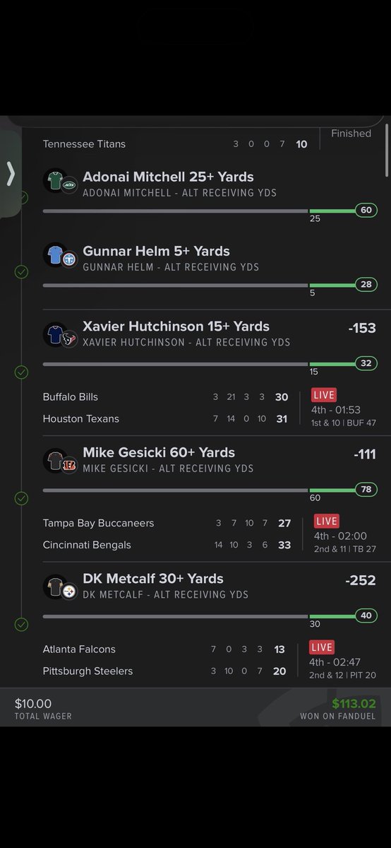 parlay_goat's tweet photo. Week 1 wins https://t.co/VerNcT1q2n