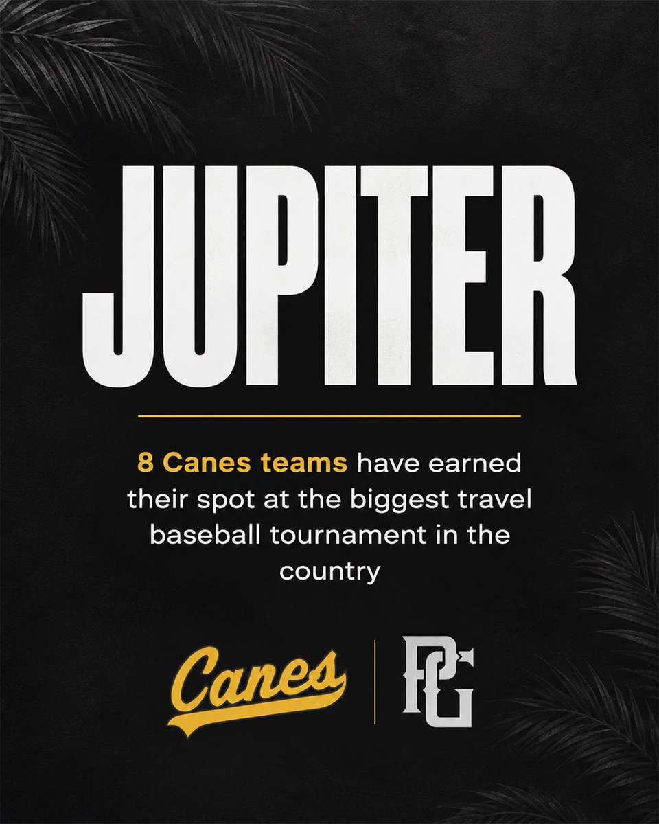 TheCanesBB's tweet photo. 8 of our squads are headed to the biggest stage in travel ball🌴

#thecanes #DifferentBrandOfBaseball https://t.co/I71dmuN2t6