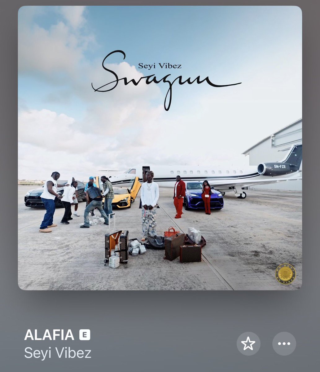 AlbumTalksHQ's tweet photo. 🚨 “ALAFIA” off Seyi Vibez’ “SWAGGU” album includes writing credits from:

• Muyeez
• TML Vibez
• Nerryckole
• PSolar 

Vibez Inc all-star reunited. 👏🎙️ https://t.co/lNso9QpQIm