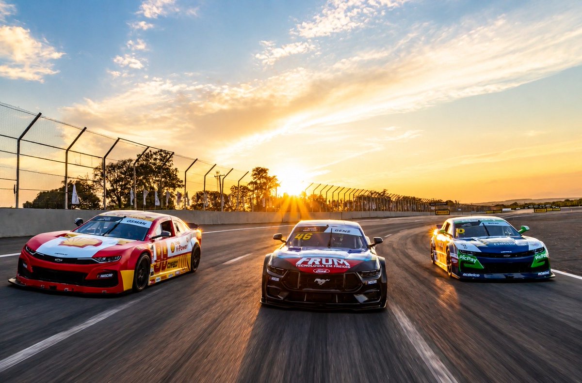 NASCARBrasil's tweet photo. Curvelo em modo obra de arte. O oval, o céu e aquele pôr do sol que dispensa filtros. ✨

🗓️ 19 e 20/09
📍Curvelo-MG

#ovaltrack https://t.co/aaUTylsToO