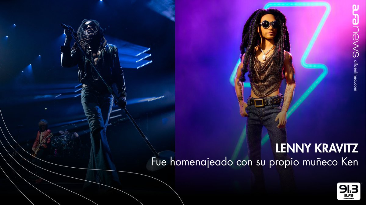 alfa913fm's tweet photo. #AlfaNews ✨🎸
Lenny Kravitz fue homenajeado con su propio muñeco Ken, una figura que captura su esencia, su estilo y la actitud que lo convirtió en una leyenda del rock. 🕶️🤘
Lee la nota completa en https://t.co/HhlnSFVVLg
#LennyKravitz #Kenbassador #BarbieKen https://t.co/uT7xn9JKWM