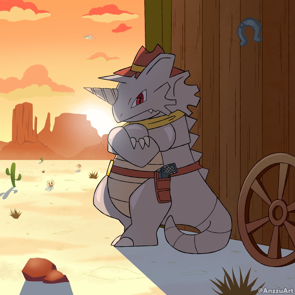 ANZZUART's tweet photo. A commission for a Discord user.
The Old West is well-protected with this sheriff. ⭐️
#pokemonart #commission #rhydon #pokemoncommission https://t.co/UlCRVirF4L