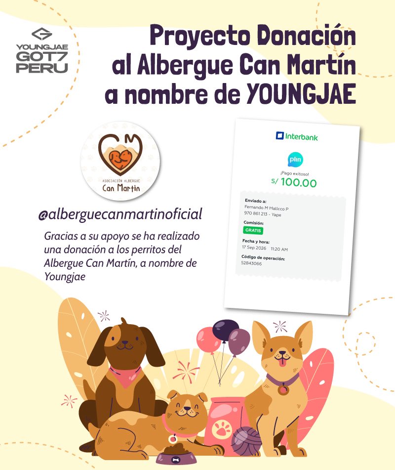 choiyoungjaepe's tweet photo. 💚 DONATION PROJECT-#OurSunshineYoungjaeAt30

To celebrate Youngjae’s birthday, we made a donation to Can Martin, a shelter that helps and cares for dogs and cats 🥹❤️

This is for you, @ChoiArs_YJ 💚

#GOT7 #Youngjae https://t.co/IGv0qGilNs