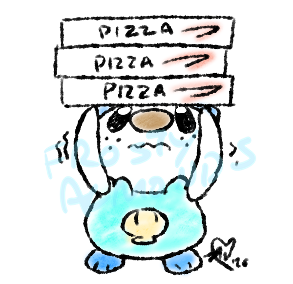 FrostyAlmonds's tweet photo. (Almost) Daily Oshawott 1327. Stubby Wott hands make carrying things hard but Wott has your delivery! https://t.co/nmxfvKbtbc