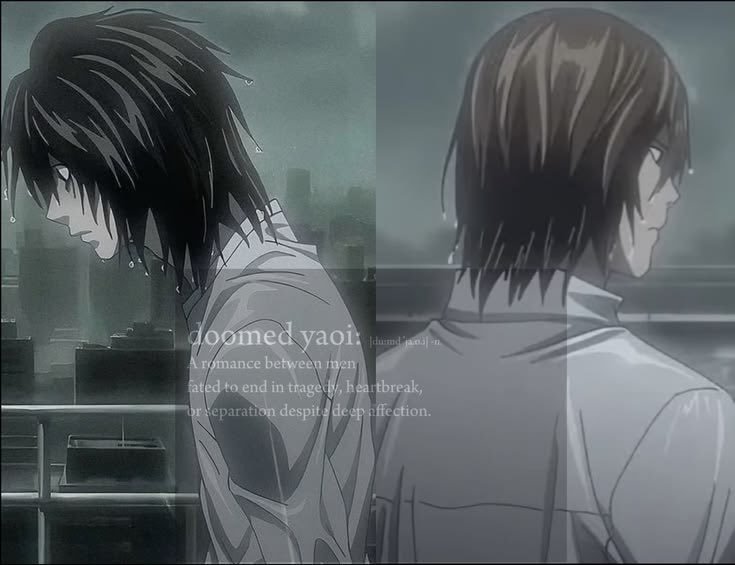 rinlovecats's tweet photo. I love that Light only closed his eyes after seeing what looked like L’s ghost. “Where are you, Misa?” was pure desperation, but his homosexuality can be sensed via bluetooth. L was always on his mind, even after death. gay ass lol https://t.co/fxgklFuHfk