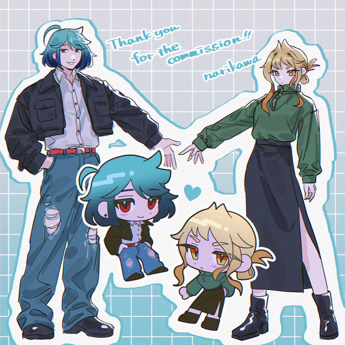 nrkw_illust's tweet photo. 初skeb納品🌸衣装デザイン＆デフォルメイラストのリクエストでした💖ありがとうございました🙇‍♂️ #skeb #commission https://t.co/RfQOa6hsM3