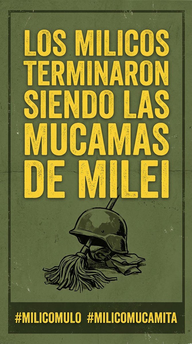 anabel_opina's tweet photo. @marianherrrera Flasharon que iban a tener poder y ahora son las sirvientas de un loquito!
Me estoy doblando de la risa.

Mucamitas de Milei. Un papelón.

Encima, por dos mangos...

#MilicoMulo
#MilicoMucamita https://t.co/6dUuU7BBUn