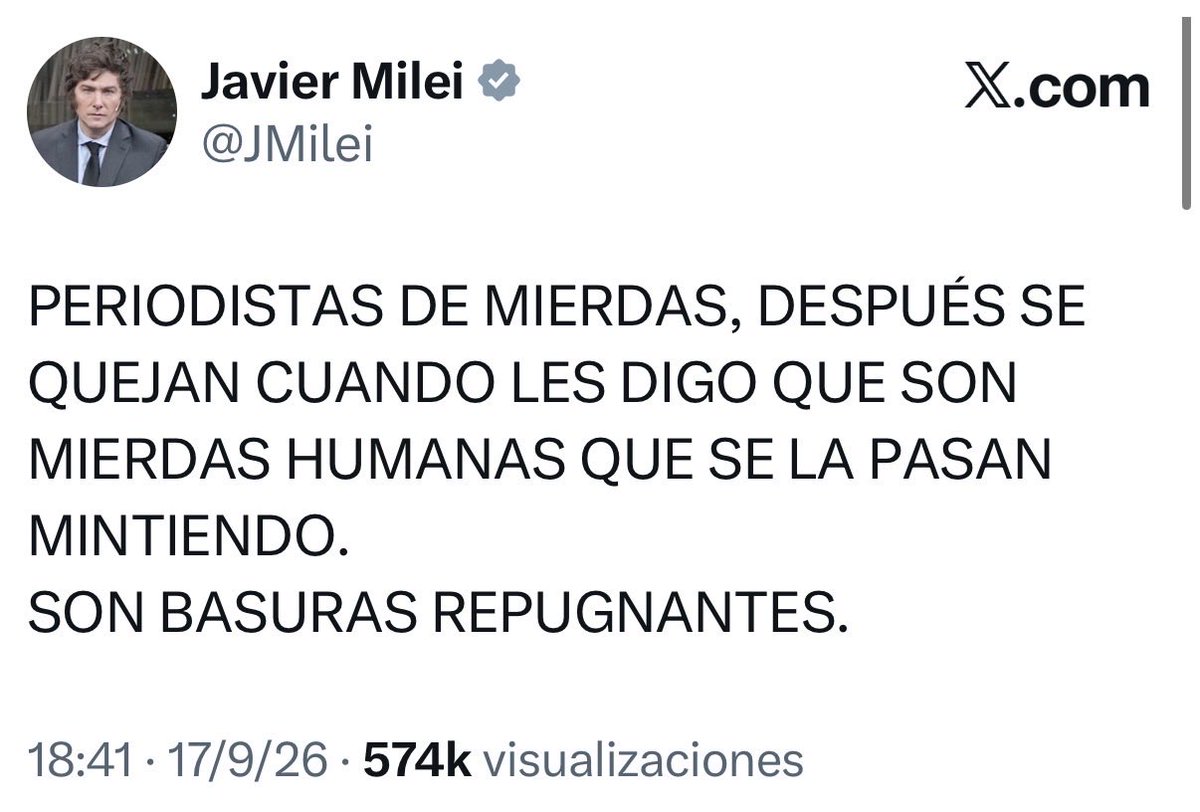 LucaRomero's tweet photo. No se puede seguir normalizando que el Presidente se comporte como una persona que no está en sus cabales. https://t.co/lUSOEcc83v