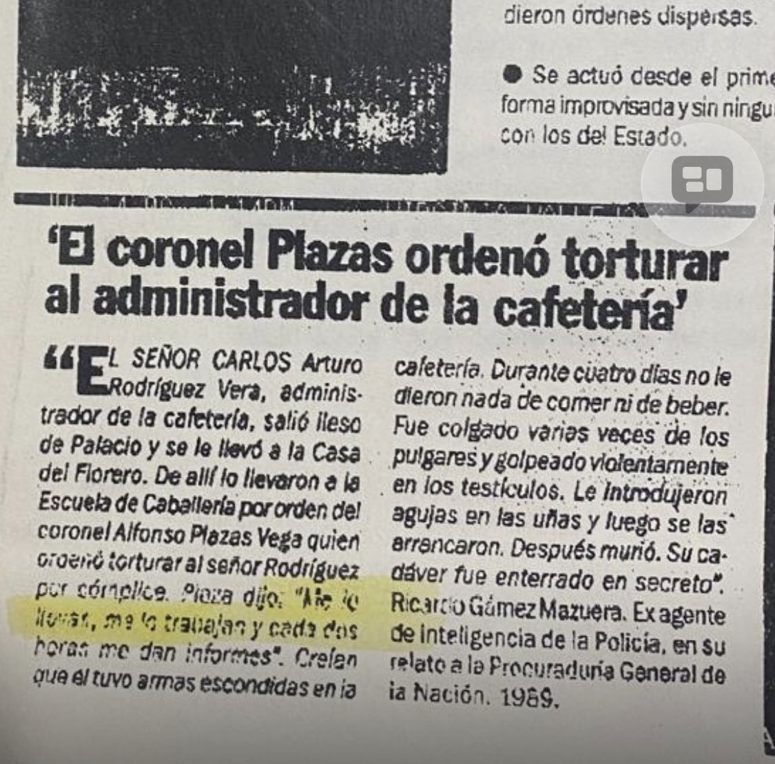 PareceLes's tweet photo. @VickyDavilaH no permite que le opine a sus mensajes ... Del coronel Plaza .. el que masacro inocentes de palacio ..dijo la prensa de verdad... https://t.co/XIlGqHFIE8