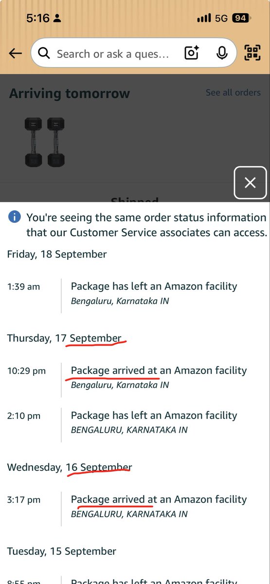 gururajp2's tweet photo. @amazonIN - QQ: How come the same package has arrived twice on two different dates when I’ve ordered single product??

Also to ship from Bangalore to Mysore you need 2 days time right?? 

@amazon https://t.co/dFhg7uoGb6