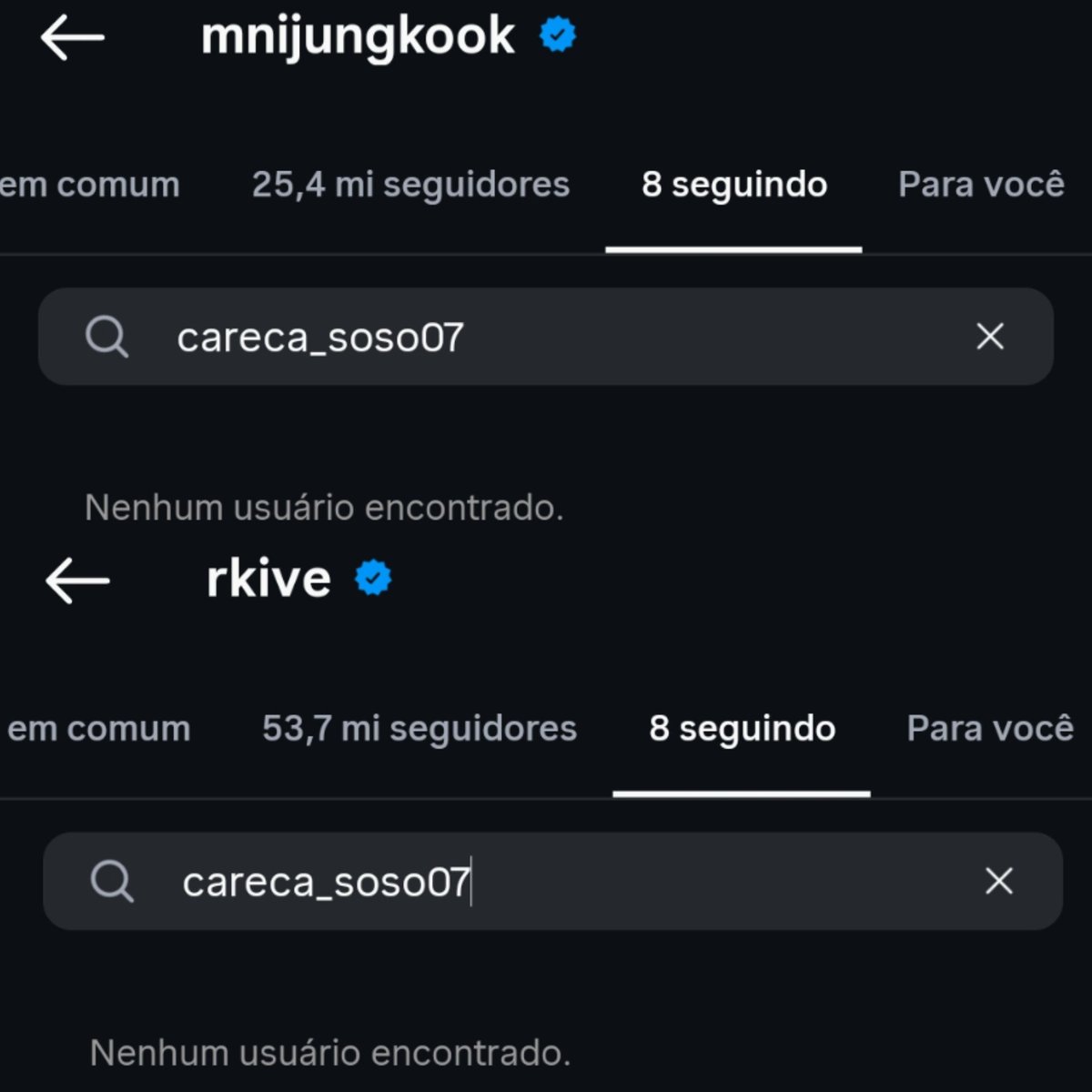 acervnamkook's tweet photo. 🚨 RM e Jungkook DEIXARAM de seguir Soso Careca no Instagram. https://t.co/XJIWGP3pPv