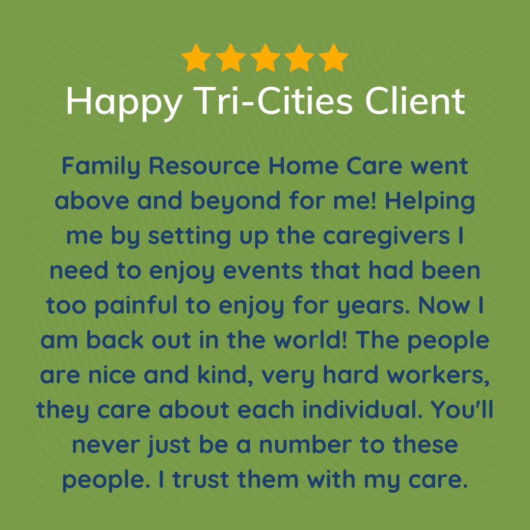 FRHomecare's tweet photo. 💙 We’re so grateful for the wonderful review our Tri-Cities branch received! Hearing that our team is providing compassionate care, dependable support, and a positive experience for clients and their families means so much to us. 🏡

#FamilyResourceHomeCare #TriCities https://t.co/la0zEaM2UB