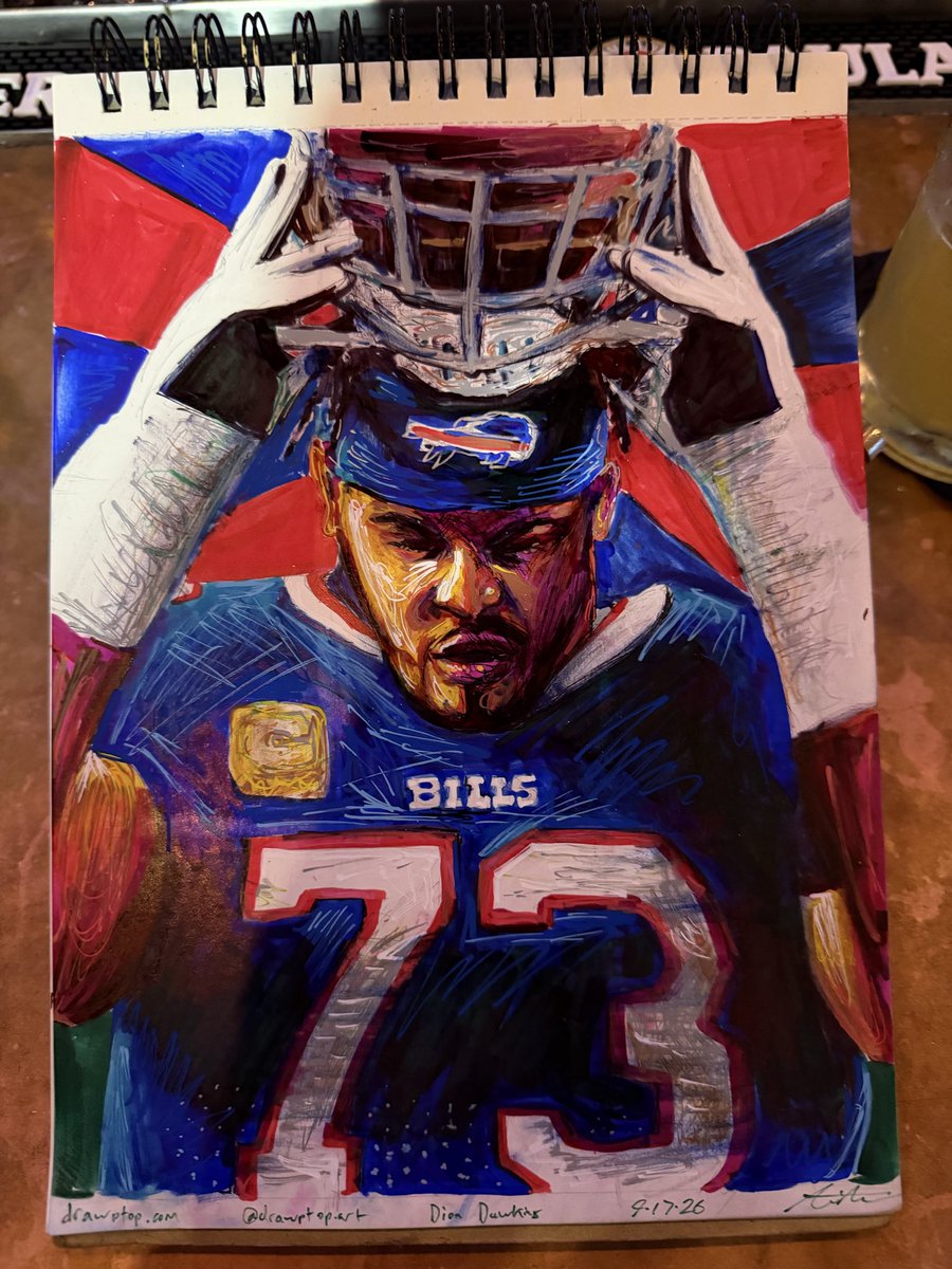 drawptopart's tweet photo. @NFLonPrime @BuffaloBills popped up on the screen just when I finished https://t.co/LQ7AEKoH2Y