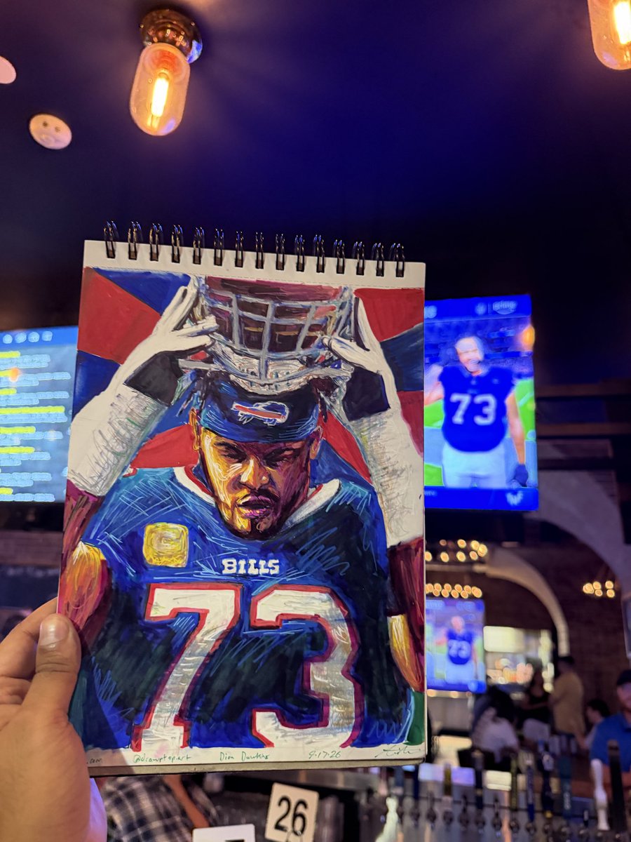 drawptopart's tweet photo. @NFLonPrime @BuffaloBills popped up on the screen just when I finished https://t.co/LQ7AEKoH2Y