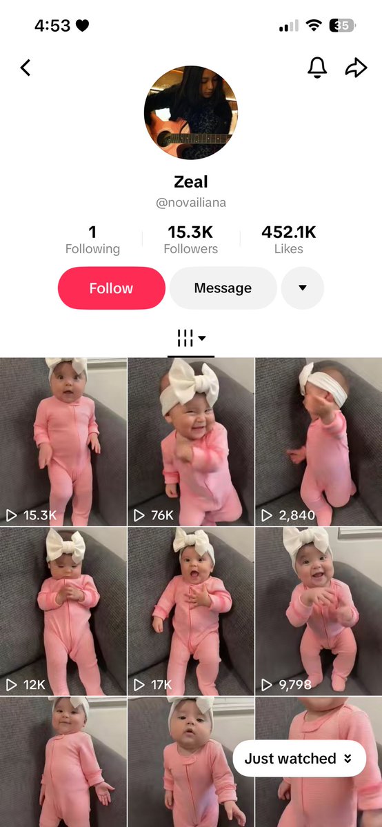 tomoparasite's tweet photo. oh my god man this whole persons profile is ai generated videos of a baby dancing this is so weird https://t.co/LuQ2bIMvU3