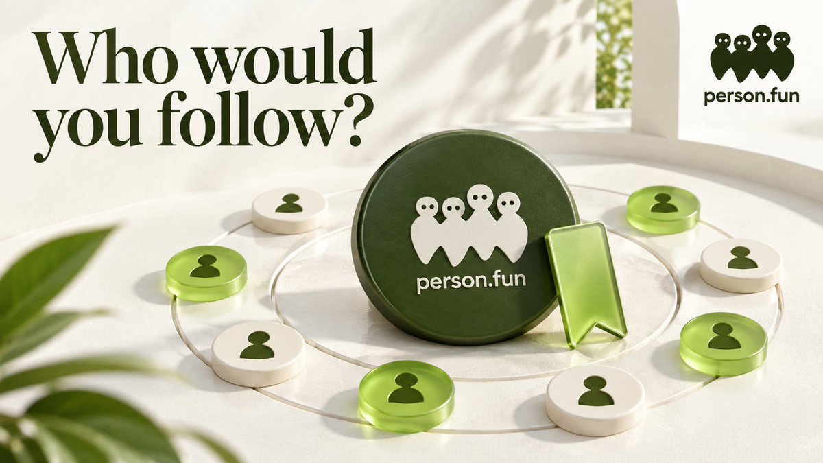 persondotfun's tweet photo. Who would you follow on https://t.co/4CJ8Y6RVQG?

You might discover someone through one token, then want to keep up with the other activity around their profile. Finding that person again should not depend on remembering a ticker or keeping a browser tab open.

One direction worth exploring is a personal watchlist for both people and tokens.

Following a person could bring together new launches and their own messages. Following a token could keep your attention on that specific market.

Those are different interests, and the design should let you choose between them.

Before turning this into a feature, there is a useful question to answer: when you return to https://t.co/4CJ8Y6RVQG, are you usually looking for a person, a particular coin, or something that changed since your last visit?