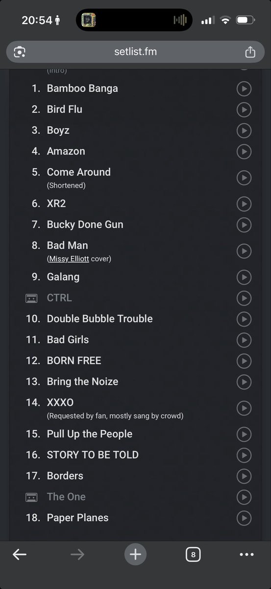 freedfsantos's tweet photo. tudo que eu peço é que a M.I.A repita exatamente essa setlist. https://t.co/dMliIfROwE