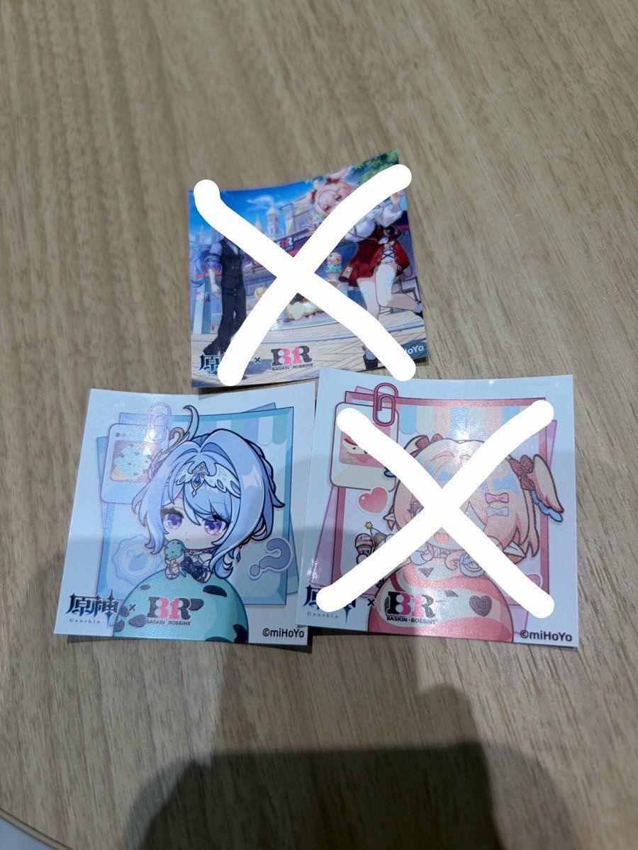 tukiskh1's tweet photo. 《交換》
31アイスクリーム ステッカー 原神コラボ

譲》SDオデット、リンネア（等身）

求》SDイルーガ（身内分）

横浜駅、桜木町駅手渡し
※リンネア（等身）は本日出たのでお写真ありません。 https://t.co/sKNIYdrg0x