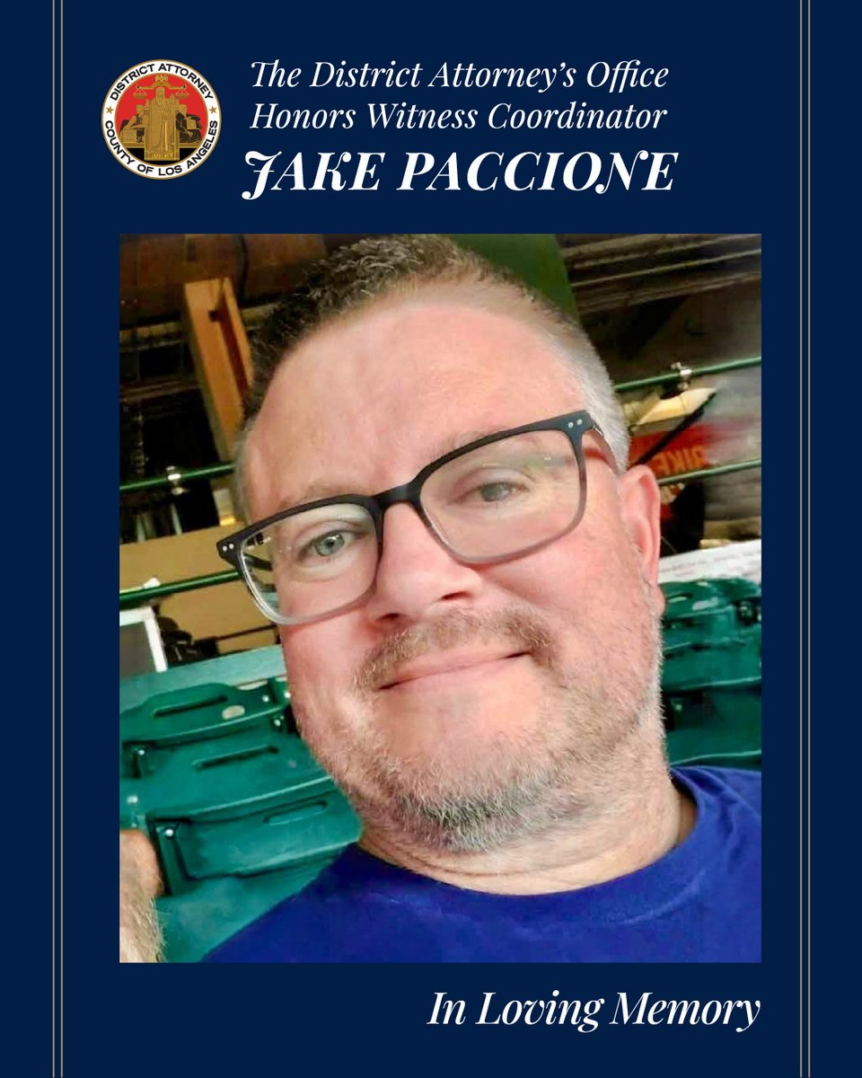 LADAOffice's tweet photo. Jake Paccione spent his life showing up for others: victims, witnesses, coworkers, strangers and animals in need.

He was posthumously honored with LADA's Michael P. Noyes Award. His parents accepted on his behalf.

Learn more:
https://t.co/U7DegXb1Vk

#LADA #LegacyOfCompassion https://t.co/Pa83t8KZ78