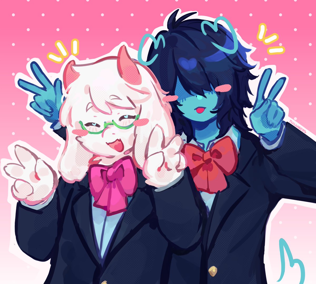 thiharess's tweet photo. moeslop (♡ˊ͈ ꒳ ˋ͈) #deltarune https://t.co/220XdXQ2aI