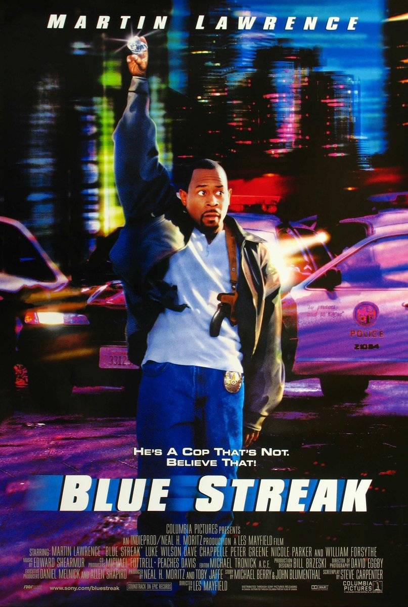 RetroNewsNow's tweet photo. 🎬'Blue Streak' starring Martin Lawrence opened in theaters 27 years ago, September 17, 1999 https://t.co/GRS67DtKrG