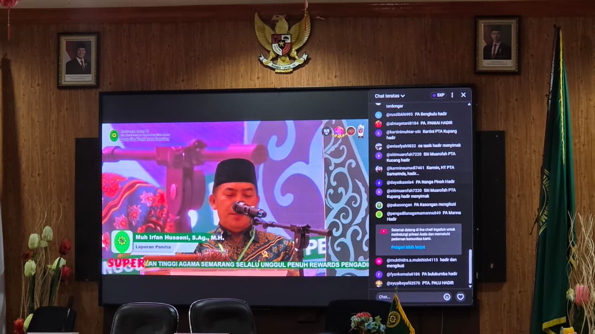 PTA_Palu's tweet photo. Tabe #SampesuvuPTA.Palu
Kamis, 17 September 2026

PTA Palu turut menyaksikan Diskusi Hukum oleh PTA Semarang dengan tema “Peningkatan Kualitas Putusan dan Ekonomi Syariah” melalui YouTube.

@Humas_MA
@MahkamahAgung
@DitjenBadilag
#ptapalunabelopura
#ptapalusukseswbk https://t.co/QoXgWzggZZ
