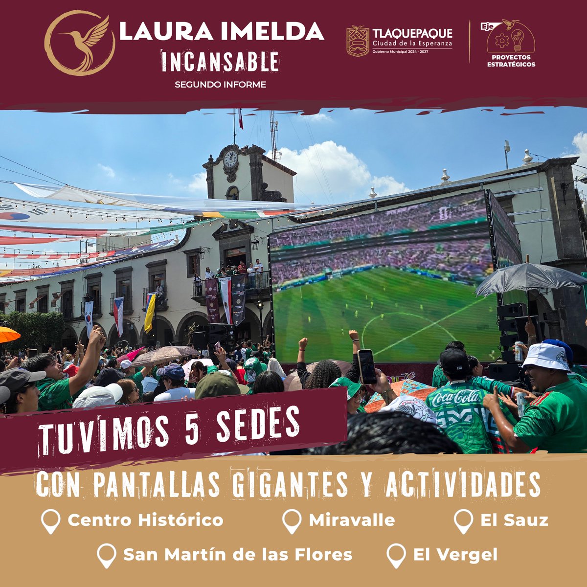 GobTlaquepaque's tweet photo. La fiesta mundialista pasó, pero su legado permanece. Recibimos visitantes de todo el mundo, fortalecimos los espacios públicos e impulsamos la economía local dejando una derrama superior a los 200 mdp.
La transformación se vive y se comparte.
#LauraImelda
#Incansable https://t.co/bLzYVVnrTz
