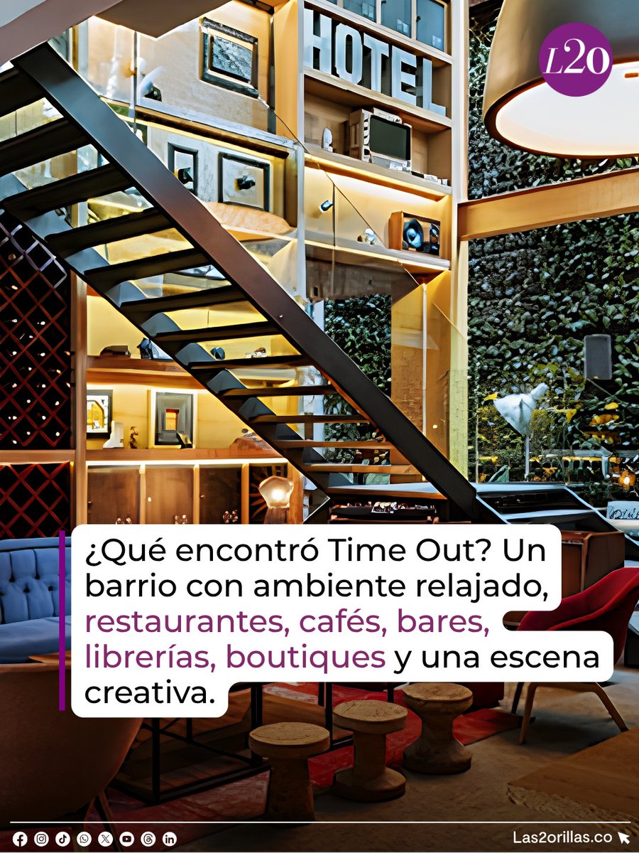 Las2Orillas's tweet photo. 😎 Chapinero Alto puso a Bogotá entre los barrios más ‘cool’ del mundo. El sector ocupó el séptimo lugar entre 40 barrios elegidos por Time Out.

La revista destacó su oferta gastronómica, creativa y cultural, además de su diversidad. Diosa Café, Metkalu, Híbrido, Mesa Franca y El Chato están entre sus recomendados 🍽️

💬 ¿Qué otro barrio de Bogotá o Colombia debería estar en este ranking? Lo leemos en los comentarios.

.

.

.

#Bogotá #ChapineroAlto #Turismo #TimeOut #Las2orillas