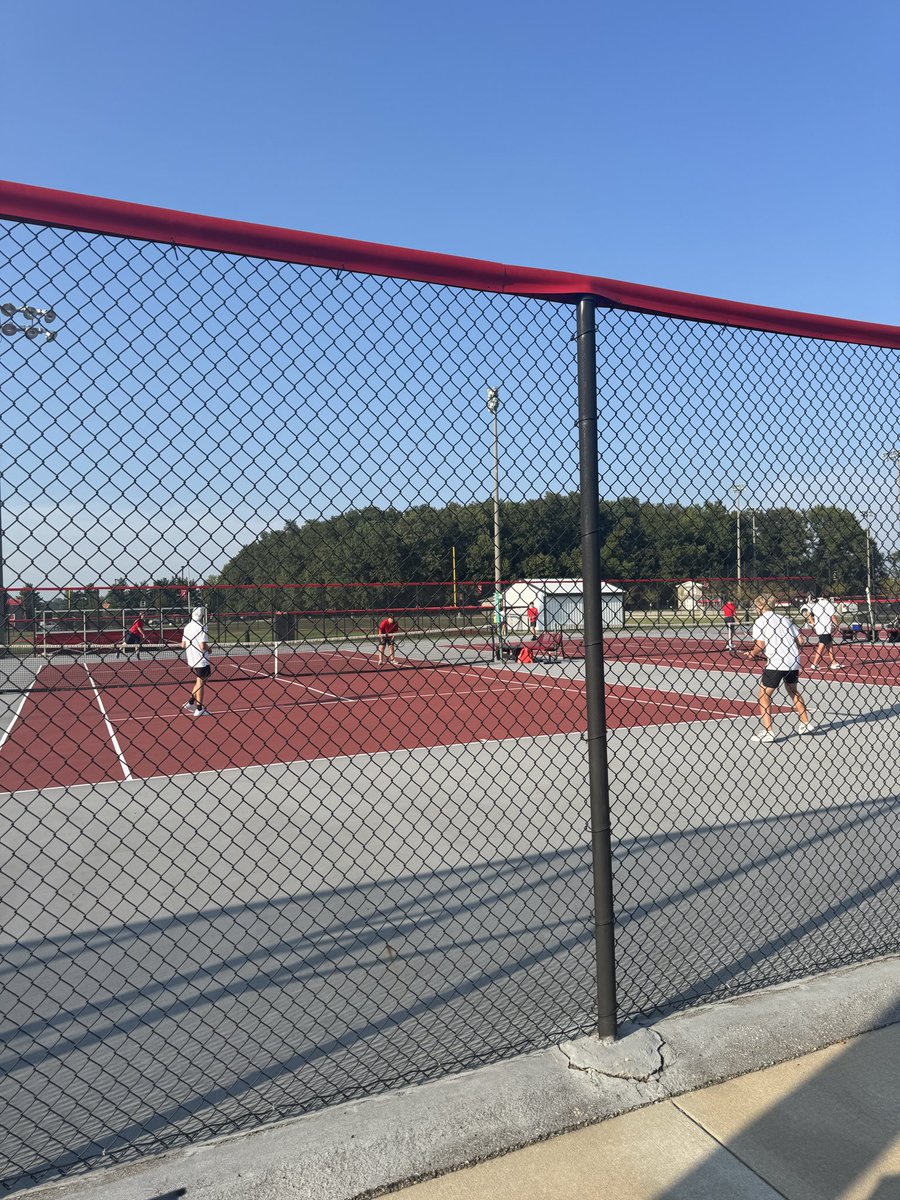 ECBoysBBall's tweet photo. Supporting our seniors at their Tennis Senior Night! Congrats to Bo and Liam on their win tonight at #1 Doubles! https://t.co/O6ACOR6HBU