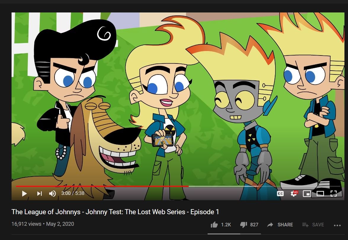 KellytoyDK's tweet photo. in 2020 the Johnny Test youtube channel uploaded the first in a series of low budget webisodes called "the lost web series".  the first part was quickly deleted and no further episodes were released. 6 years later, one of the 13 missing episodes is set to premiere this saturday https://t.co/lkDvQJIhc2