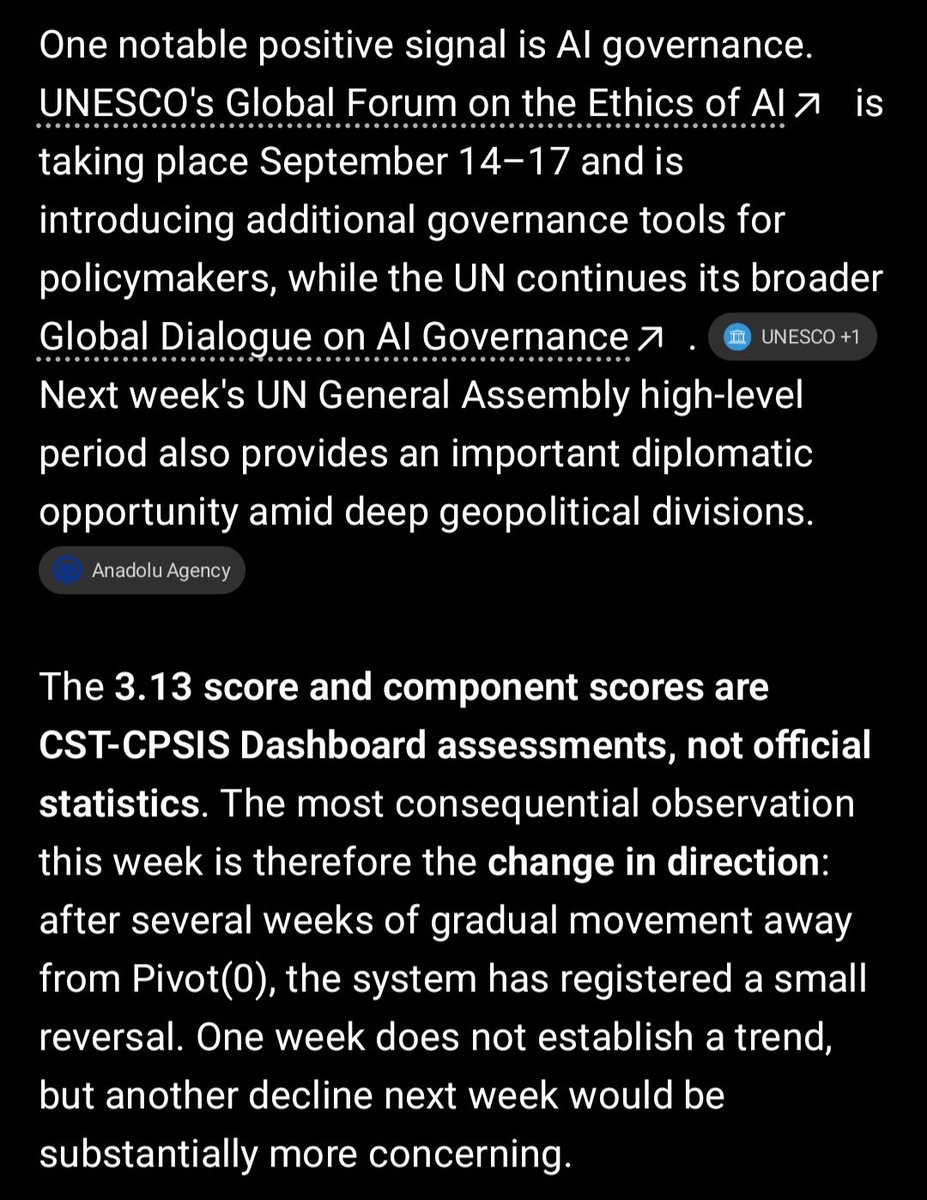 HEIS_Tswvlis's tweet photo. The #Global #Heaven-on-Earth Dashboard v2.4 — September 17, 2026 is updated above with the matching poster/dashboard presentation.
Is #Earth moving towards #instability(-), the #Pivot(0), or #stability(+)?
Pivot(0) #requires #conscious & #selfless #choices.
#CST-#CPSIS https://t.co/LZjLBu8vA7