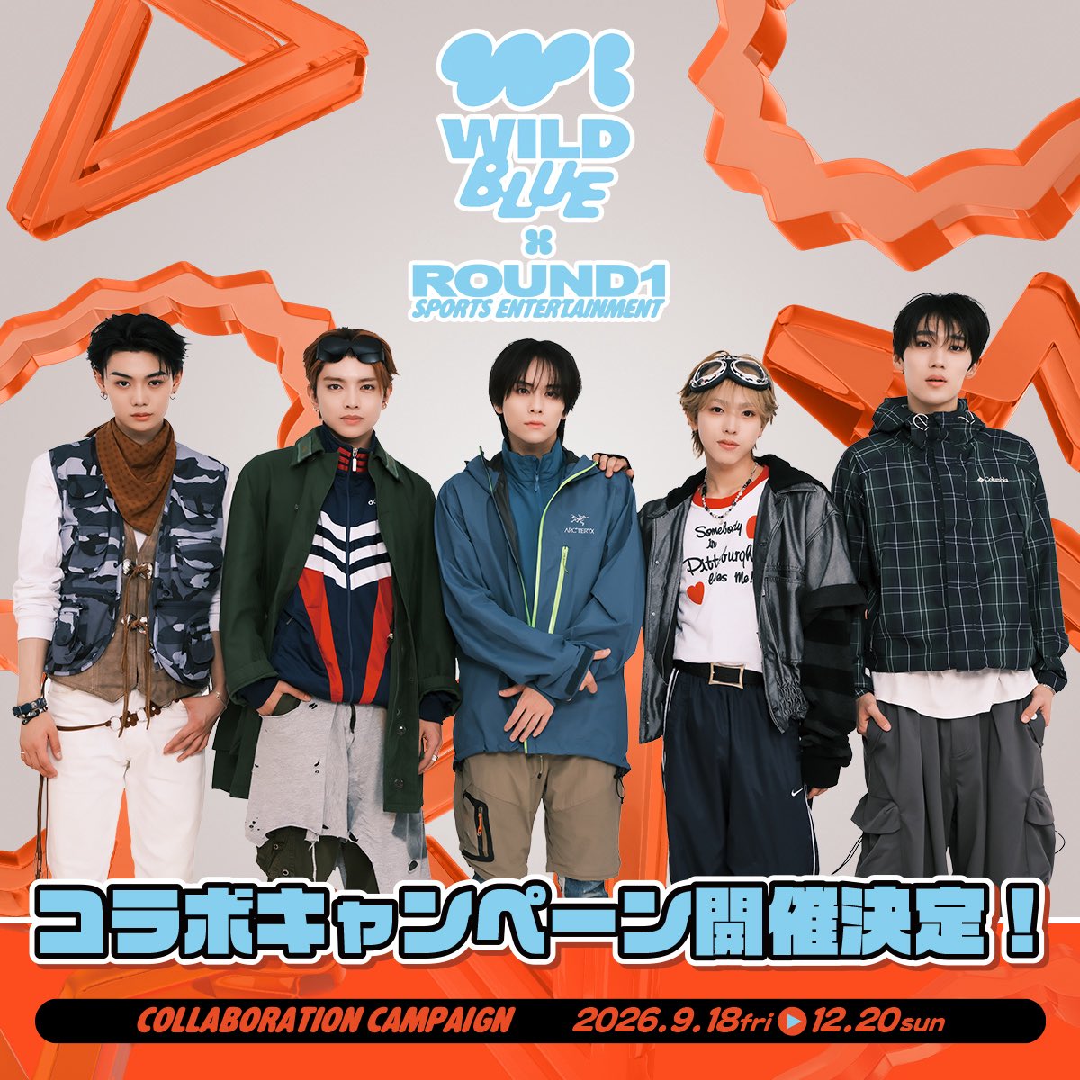 wildblue_ykme's tweet photo. ［𝐍𝐎𝐓𝐈𝐂𝐄］

／
📢 本日10:00スタート！ WILD BLUE × #ROUND1 
コラボキャンペーン！ 
＼

🗓️2026年9月18日(金) 
⏰10:00-
⌛️2026年12月20日(日)まで

詳しくはこちらから💁
🔗 https://t.co/yiK2vCaJve

@round1_fanevent 
#WILDBLUE https://t.co/uouU6fEP4K