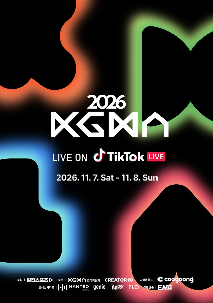 ilgansports's tweet photo. 🌏 2026 KGMA, 틱톡 글로벌 생중계 확정!

📅 11/7–11/8
📍 고척스카이돔
올해도 TikTok LIVE를 통해 전 세계 K-POP 팬들과 함께합니다!✨
※ 일본·중국 제외

#2026KGMA #KGMA #TikTokLIVE #KPOP https://t.co/LA85OWdnvm