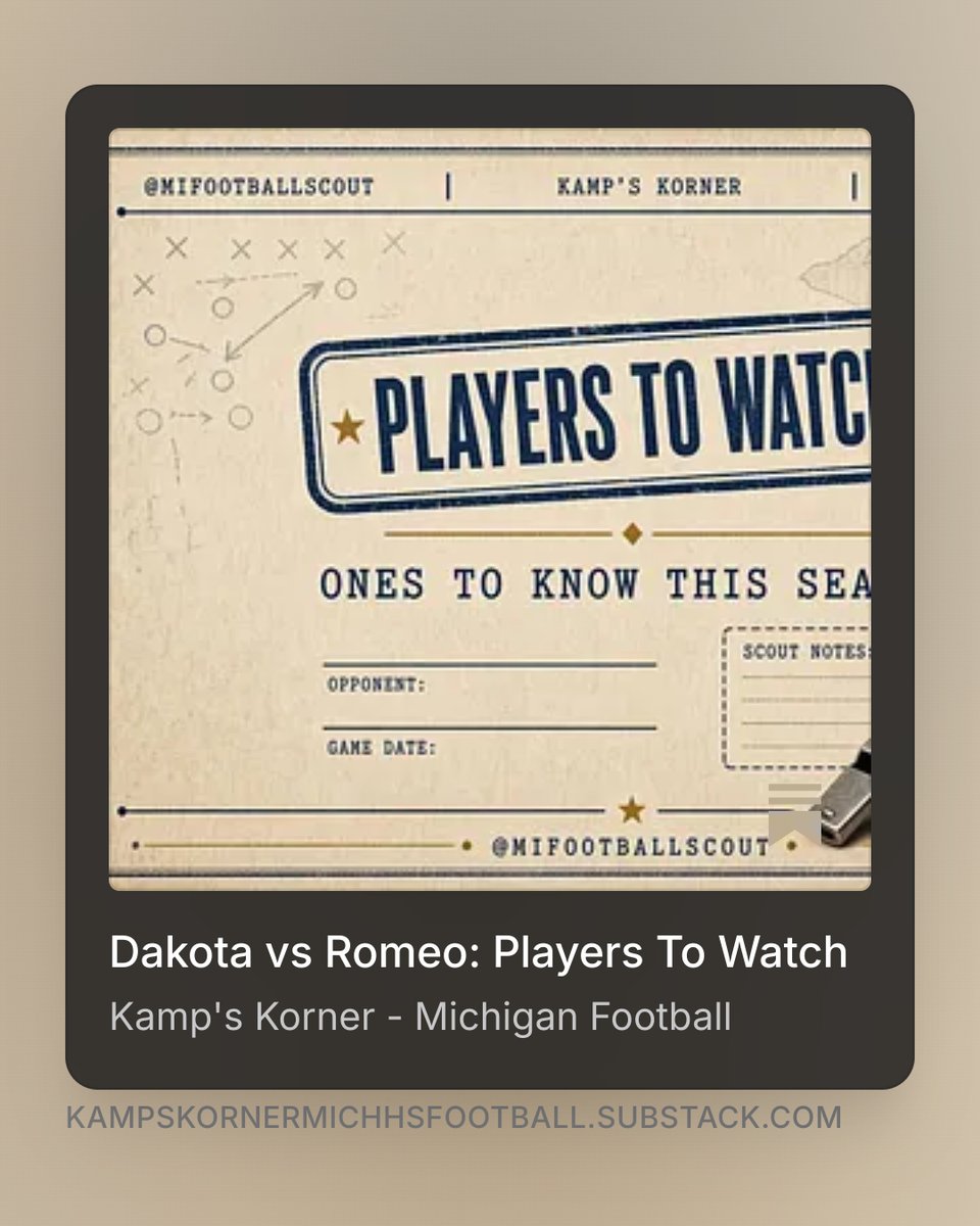 KampsKornerOHGB's tweet photo. Dakota vs Romeo: Players To Watch 👀
Follow @MIFootballScout!
@RomeoFootball
@LandenFetty
@TylerdeCardenas
@ProctorTayshawn
@austinkilcoyne
@a_lalama2009
@DakotaFootball
@E1slim
@jeramiahda
@wilson_cash2
@LucciSantino
@MarquisCar68034
https://t.co/u1Fh9W0pia https://t.co/yP7cTSFBaB