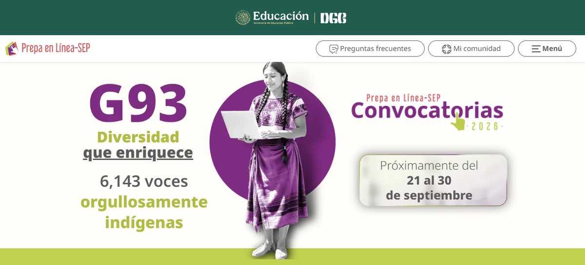 ConsulMexOxn's tweet photo. 🎓🇲🇽 ¡Estudia tu bachillerato desde donde estés!

Del 21 al 30 de septiembre estará abierta la convocatoria de #PrepaEnLíneaSEP, Generación 93, para personas mexicanas con secundaria concluida, sin importar edad o lugar de residencia.

📲 Regístrate aquí: https://t.co/bQQqRUv1Tz https://t.co/oZLVGnMjqN