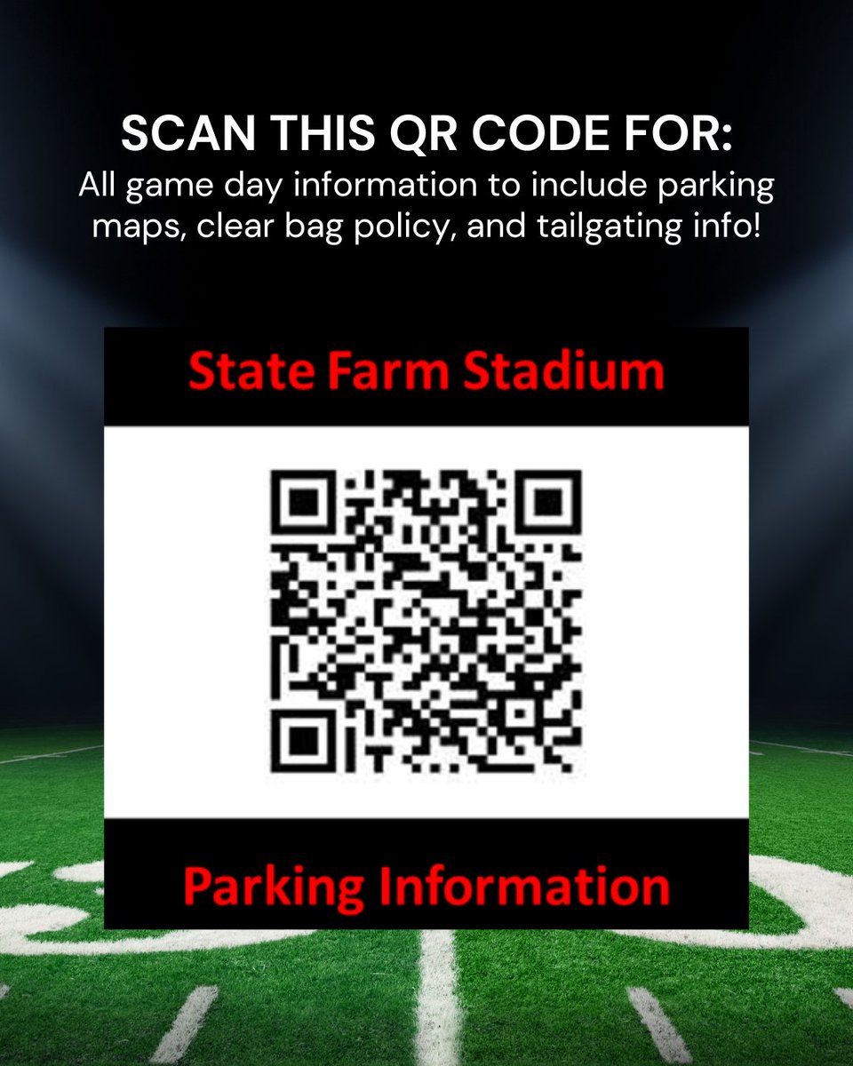 GlendaleAZPD's tweet photo. 🏈 This Sunday, Sept 20th, at 1:25 PM, catch the @Seahawks vs. @AZCardinals at @StateFarmStdm!🚦GPD will be directing traffic for a smooth game day. Check out the parking map &amp; scan the QR code for more info. Plan ahead and arrive early! #GlendaleAZPD #BeGPD https://t.co/CfuGkCoDVd