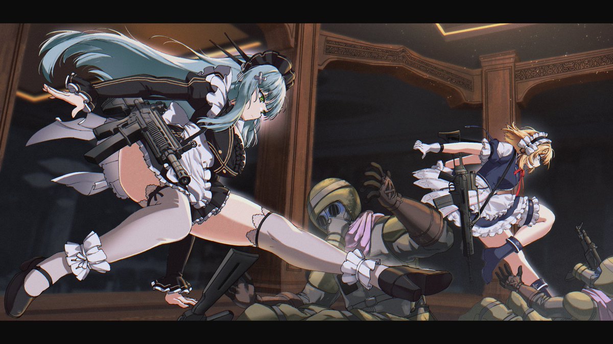 ouzan_b's tweet photo. Maid in action
#ドルフロ #ドルフロ2 https://t.co/u9oUAb5Nxt