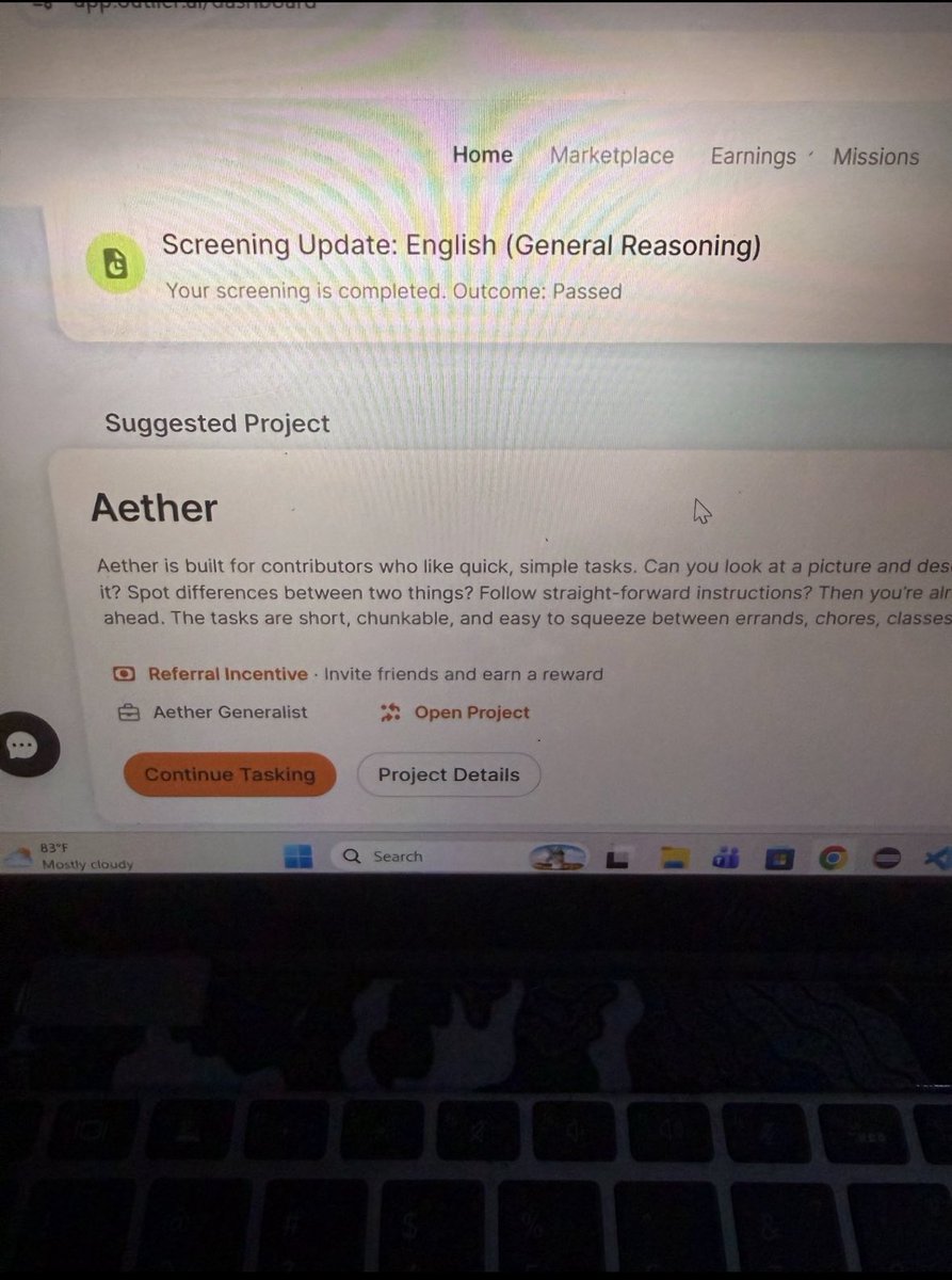 moneymindset103's tweet photo. Onboarded this outlier account yesterday, Passed the skill screener.
Got aether today🤩!
More accounts coming in

Be like say outlier wan be the messiah 😂 https://t.co/nsARReMyAe