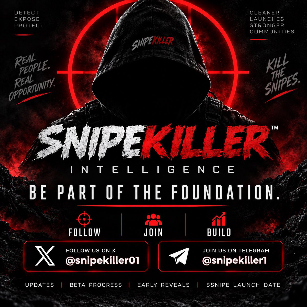 Snipekiller01's tweet photo. 🎯 Want to stay up to date on everything SnipeKiller?

Follow @snipekiller01 on X and join us on Telegram https://t.co/XP5zZ5hT4r for:

🔴 SnipeKiller Intelligence updates
🎯 Development & beta progress
👀 Early reveals
🚀 Official $SNIPE launch date

Get in early. Stay informed. Be part of the foundation.

Follow the money. 🎯

$SNIPE | SnipeKiller™