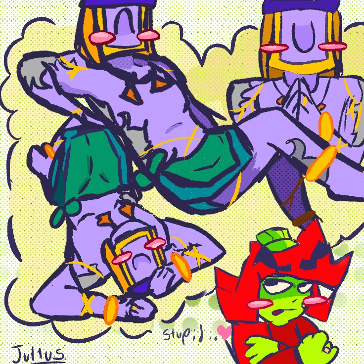 Jul1usIsABeetle's tweet photo. More Dynamitebucket slop oh yeah!! + New colors for waslelah!!

#yumeship #antonblast #dynamiteannie https://t.co/LgXpHinc28