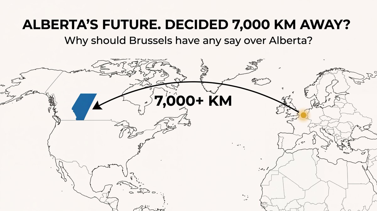 RiseOfAlberta's tweet photo. The idea of Canada becoming an associate member of the EU is insane.

Albertans don’t need another layer of government or technocrats 1000's of kilometres away making decisions over our future.

We want less government, not more.

Alberta’s future should be decided by Albertans. https://t.co/LzPO1YbZX9