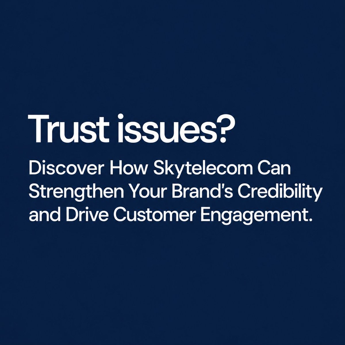 Skytelecom_x's tweet photo. Trust issues with your business messages? 🔐

Can your customers instantly recognize that your message is genuinely from your business?

With Skytelecom, build trust with verified sender messaging.

#Skytelecom #VerifiedSender #BusinessMessaging #SMSAPI https://t.co/TdWqsHLr51