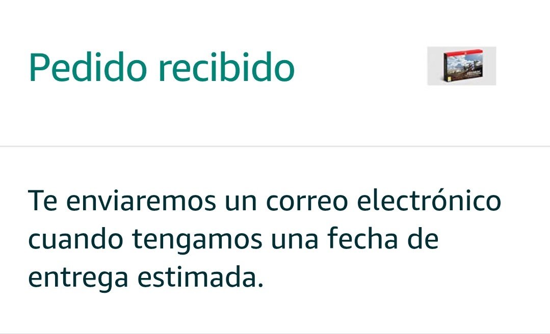 Elikyu__'s tweet photo. @NintenGeeks Amazon mató toda mi emoción :( https://t.co/92gqOw3JyM